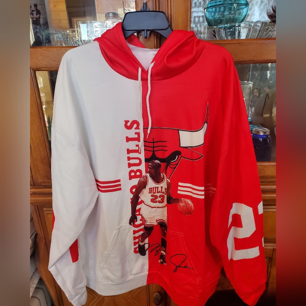NWOT Men's Size 2X Chicago Bulls Michael Jordan Hoodie By Garment One